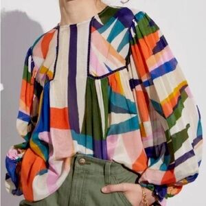 Anthropologie Bl_nk London x Miranda Peasant flowy blouse XXS